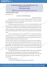 Đề thi học kì 1 Văn 9 - Đề số 7